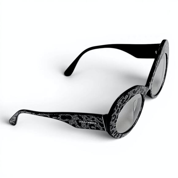 NWT Dolce & Gabbana Oval Cat Eye Leopard Glitter Sunglasses main image 9